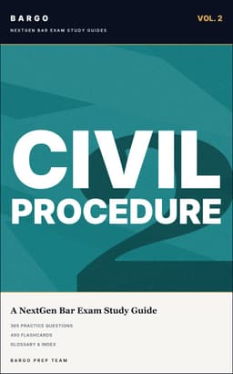 Civil Procedure — BARGO NextGen Bar Exam Study Guide cover