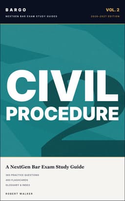 Civil Procedure — BARGO NextGen Bar Exam Study Guide cover
